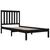Produktbild 4 för Sängram svart massiv furu 90x200 cm