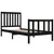 Produktbild 4 för Sängram svart massiv furu 75x190 cm liten enkelsäng