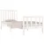 Produktbild 3 för Sängram vit massiv furu 90x190 cm