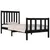 Produktbild 3 för Sängram svart massiv furu 90x190 cm enkelsäng
