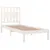 Produktbild 4 för Sängram vit massiv furu 90x190 cm