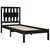 Produktbild 4 för Sängram svart massiv furu 90x200 cm