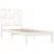 Produktbild 4 för Sängram vit massiv furu 90x190 cm