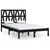 Produktbild 2 för Sängram svart massiv furu 120x190 cm