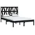 Produktbild 3 för Sängram svart massiv furu 120x190 cm
