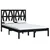 Produktbild 3 för Sängram svart massiv furu 140x190 cm