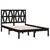 Produktbild 4 för Sängram svart massiv furu 140x190 cm