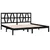 Produktbild 4 för Sängram svart massiv furu 200x200 cm
