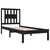 Produktbild 4 för Sängram svart massiv furu 90x200 cm