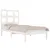 Produktbild 3 för Sängram vit massiv furu 90x190 cm