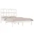 Produktbild 3 för Sängram vit massiv furu 120x190 cm