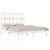 Produktbild 3 för Sängram vit massiv furu 135x190 cm