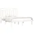 Produktbild 3 för Sängram vit massiv furu 140x190 cm