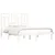 Produktbild 3 för Sängram vit massiv furu 150x200 cm