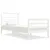 Produktbild 2 för Sängram vit massiv furu 90x190 cm