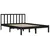 Produktbild 4 för Sängram svart massiv furu 150x200 cm