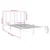 Produktbild 6 för Sängram vit massiv furu 140x200 cm