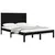 Produktbild 3 för Sängram svart massiv furu 150x200 cm