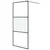 Produktbild 2 för Duschvägg svart 90x195 cm halvfrostat ESG-glas