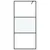 Produktbild 3 för Duschvägg svart 90x195 cm halvfrostat ESG-glas