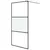 Produktbild 2 för Duschvägg svart 100x195 cm halvfrostat ESG-glas