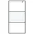 Produktbild 3 för Duschvägg svart 100x195 cm halvfrostat ESG-glas