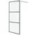 Produktbild 2 för Duschvägg svart 90x195 cm halvfrostat ESG-glas