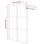 Produktbild 7 för Duschvägg svart 140x195 cm halvfrostat ESG-glas
