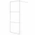 Produktbild 2 för Duschvägg silver 80x195 cm klart ESG-glas
