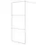 Produktbild 2 för Duschvägg silver 90x195 cm halvfrostat ESG-glas