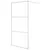 Produktbild 2 för Duschvägg silver 100x195 cm halvfrostat ESG-glas