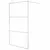 Produktbild 2 för Duschvägg silver 115x195 cm halvfrostat ESG-glas