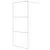 Produktbild 2 för Duschvägg vit 90x195 cm klart ESG-glas