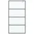 Produktbild 3 för Duschvägg svart 100x195 cm halvfrostat ESG-glas