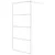 Produktbild 2 för Duschvägg vit 100x195 cm klart ESG-glas