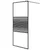 Produktbild 2 för Duschvägg svart 90x195 cm klart ESG-glas