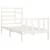 Produktbild 4 för Sängram vit massiv furu 100x200 cm