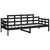 Produktbild 4 för Dagbädd svart 90x200 cm massiv furu