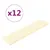 Produktbild 2 för Väggpaneler 12 st gräddvit 60x15 cm konstläder 1,08 m²