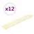 Produktbild 2 för Väggpaneler 12 st gräddvit 90x15 cm konstläder 1,62 m²
