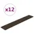 Produktbild 2 för Väggpaneler 12 st brun 90x15 cm konstläder 1,62 m²