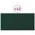 Produktbild 2 för Väggpaneler 12 st mörkgrön 30x15 cm tyg 0,54 m²