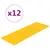 Produktbild 2 för Väggpaneler 12 st gul 90x30 cm sammet 3,24 m²