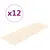 Produktbild 2 för Väggpaneler 12 st gräddvit 90x30 cm sammet 3,24 m²