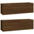 Produktbild 2 för Väggmonterade tv-bänkar 2 st brun 100x30x30 cm konstruerat trä