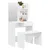 Produktbild 3 för Sminkbord set vit 74,5x40x141 cm
