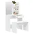 Produktbild 4 för Sminkbord set vit 74,5x40x141 cm