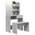 Produktbild 3 för Sminkbord set grå sonoma 74,5x40x141 cm