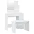 Produktbild 2 för Sminkbord set vit 86,5x35x136 cm