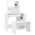 Produktbild 4 för Sminkbord set vit 86,5x35x136 cm